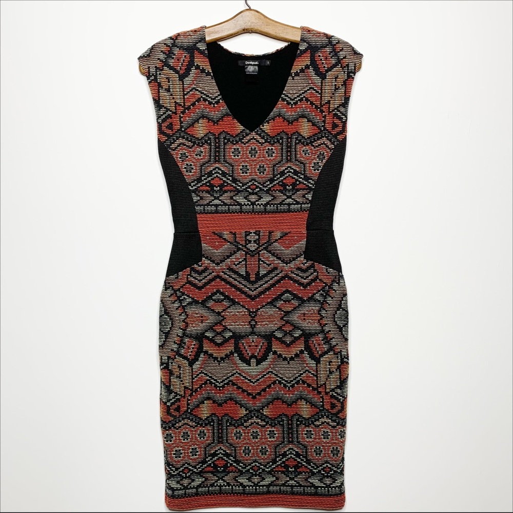 Desigual Women's Sheath Aztec Print Dress